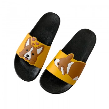 Summer Cartoon Women Shoes Kawaii Dog Animal Slippers Comfort Rubber Sliders Outside Indoor Sandals Cute Students Slip On Female